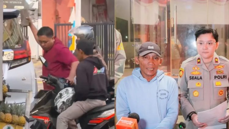 Setelah viral motor dipukul batu, ojol Mulyadi dan pengemudi Alphard akhirnya damai di Polsek