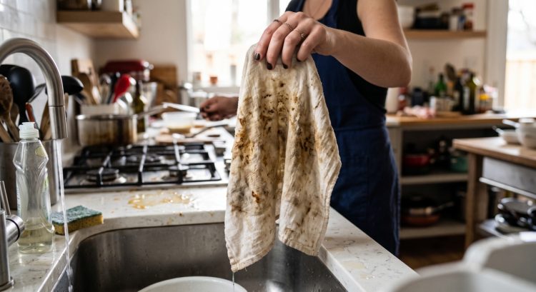 Kenapa lap dapur tetap bau minyak padahal sudah dicuci? Ini penyebabnya