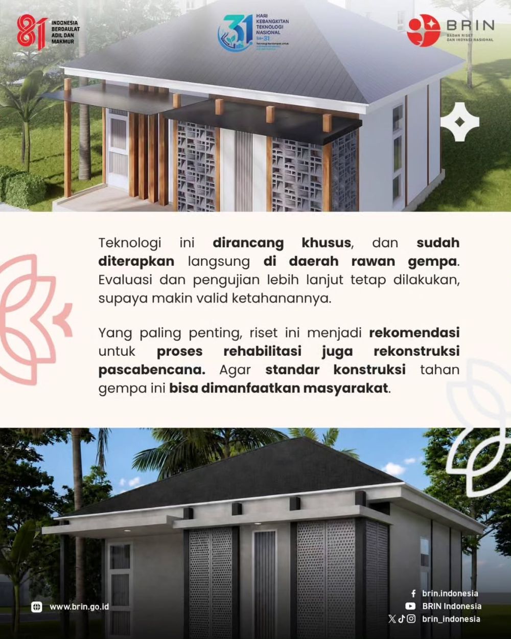 Saat gempa M7,7 mengguncang NTT, 3 rumah modular BRIN justru tetap berdiri kokoh
