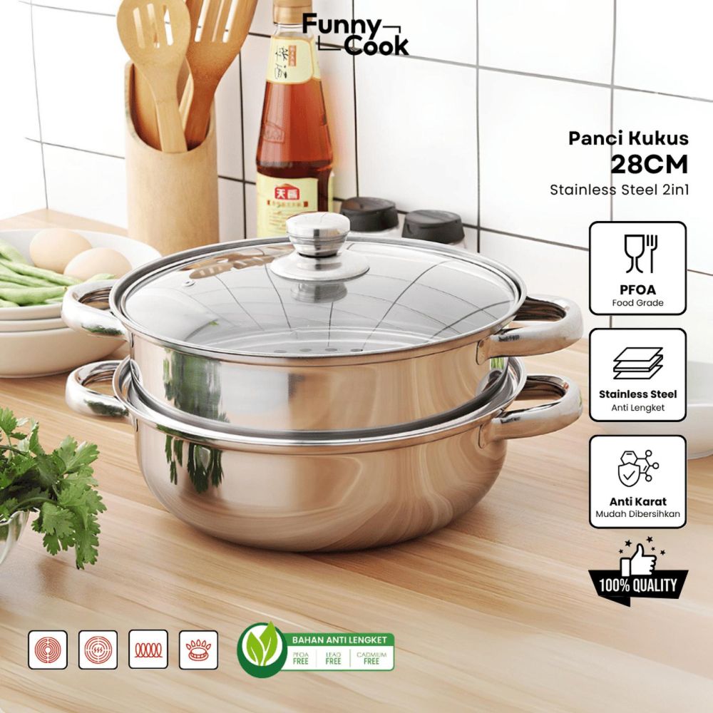 5 Rekomendasi panci stainless susun cocok untuk dapur sempit dengan review bagus, ringkas & awet lama