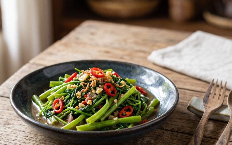 Punya kangkung yang mau layu? ini cara mengolahnya jadi cah kangkung yang tetap kriuk dan segar