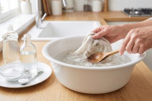 Lap dapur berminyak dan bau susah hilang? Coba rendam pakai 3 bahan ini