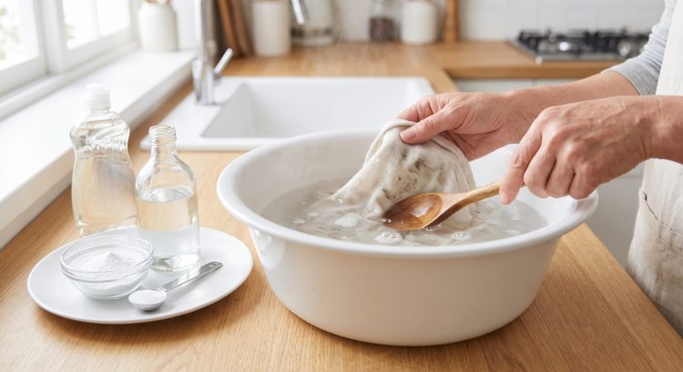 Lap dapur berminyak dan bau susah hilang? Coba rendam pakai 3 bahan ini