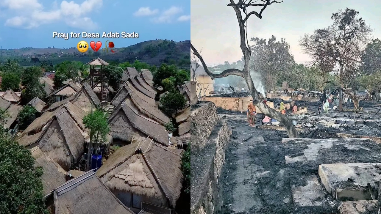 Kebakaran Desa Adat Sade Lombok, ratusan rumah warga dan warisan budaya Suku Sasak ikut terdampak