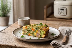 Cara mengolah sayuran sisa yang mulai layu pakai rice cooker, Yuk cobain resep omelet frittata ini