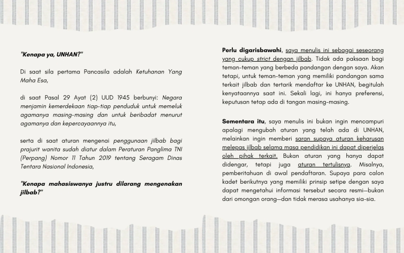 Kronologi Wafa Ahdina mundur dari Unhan setelah diminta lepas hijab, Kemhan beri klarifikasi