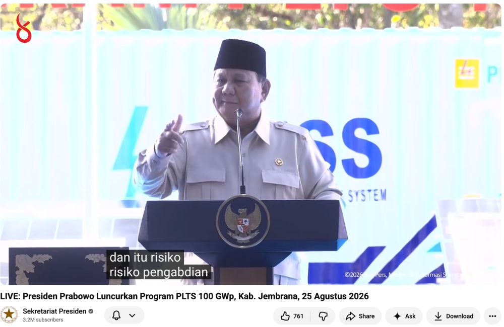 Prabowo soal menteri tetap kerja saat libur: Itu risiko pengabdian, tak sanggup boleh minggir