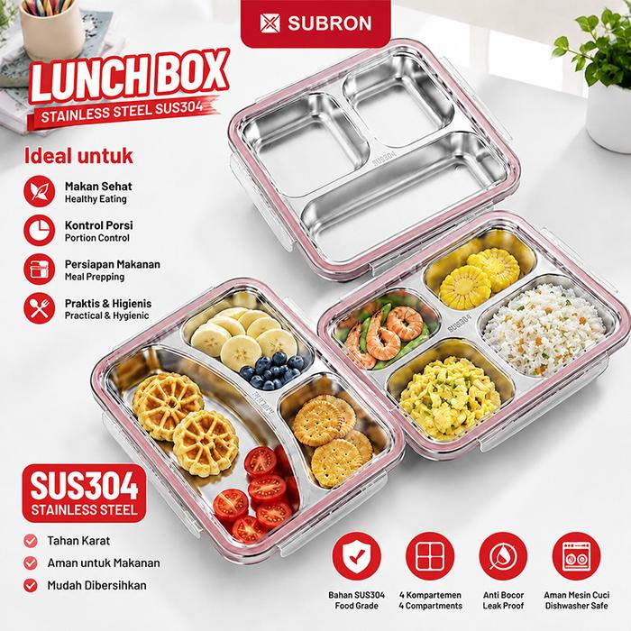 5 Rekomendasi kotak makan stainless steel anti tumpah reviewnya bagus dan harga di bawah Rp 200 ribu