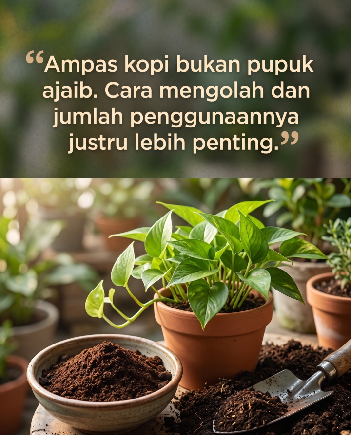 3 Cara membuat pupuk dari ampas kopi, pilih sesuai kebutuhan tanaman