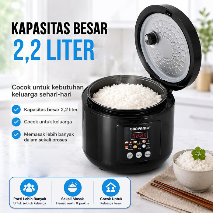 5 Rekomendasi rice cooker digital di bawah Rp 400 ribu nan kaya fitur dan review bagus, awet tahunan