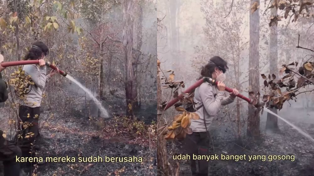 7 Cerita Sherina terjun bantu padamkan karhutla Kalteng, asap terasa sampai masuk pesawat