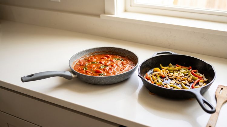 Wajan granit vs cast iron, mana yang lebih tahan banting kalau sering dipakai masak bumbu asam?