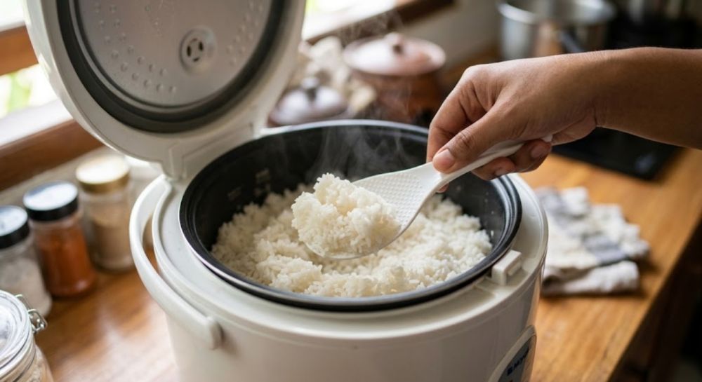 Centong nasi plastik vs stainless steel, mana yang bikin nasi tak cepat lengket dan berkerak?