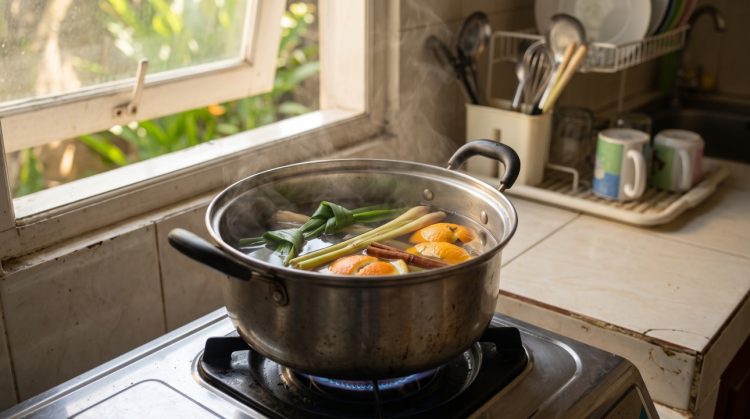 Dapur terasa pengap dan bau asap udara luar? Rebus bahan ini biar ruangan segar kembali