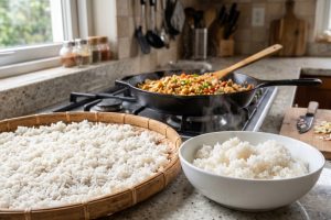 Nasi baru matang sering menggumpal saat dibuat nasi goreng? Coba trik ini sebelum masuk wajan