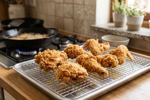 Ayam goreng tepung sering tidak renyah lama? Ada satu tahap yang sering dilewatkan