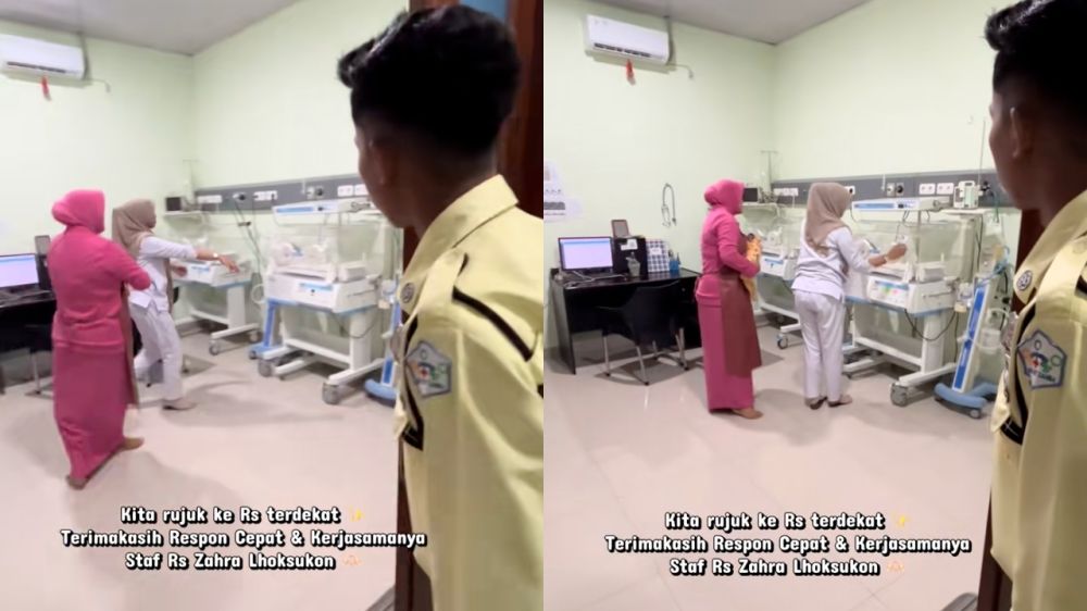 Sudah rapi berseragam Bhayangkari, bidan ini mendadak harus tangani persalinan bayi prematur 7 bulan