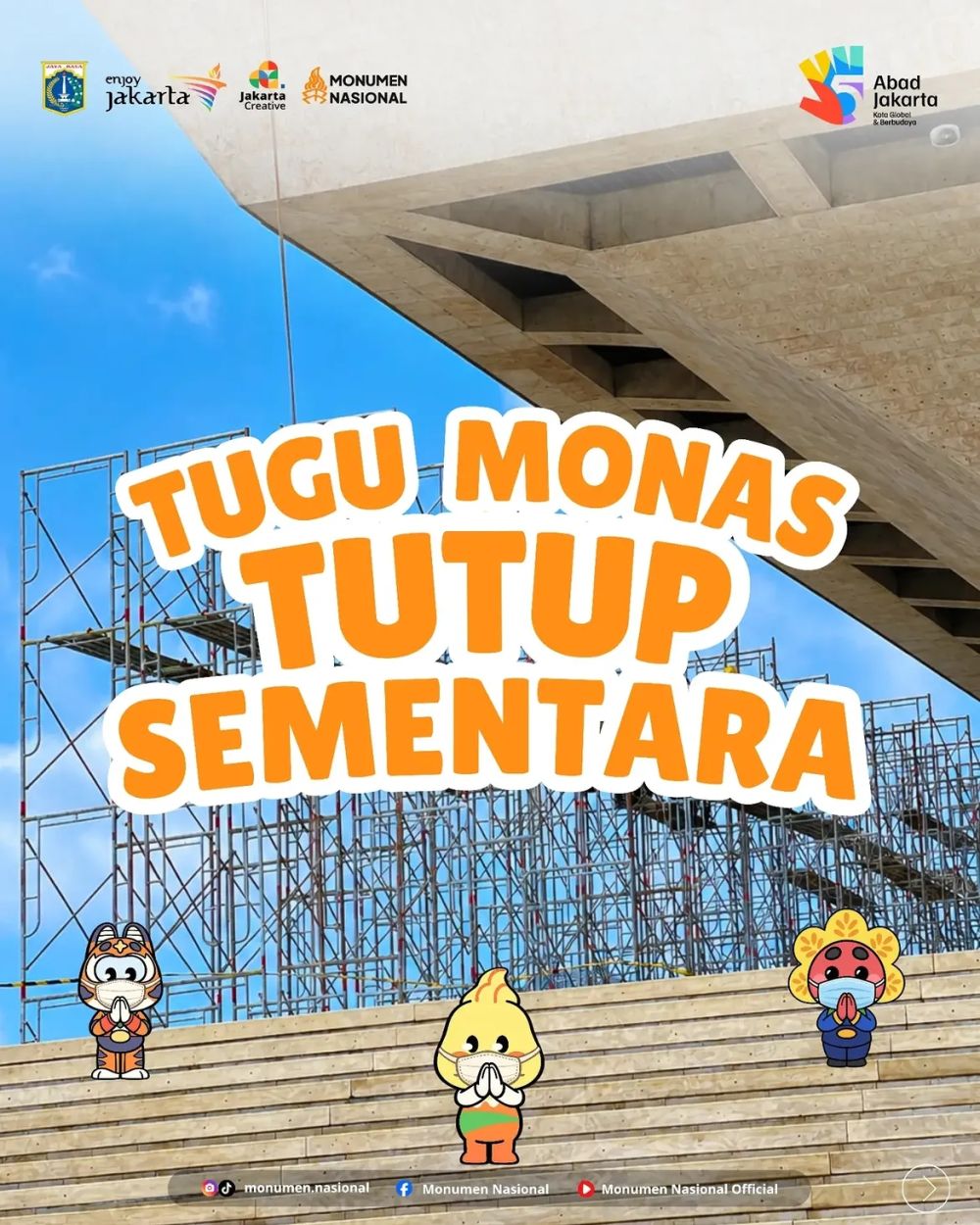 Wisatawan catat! Tugu Monas ditutup mulai 9 September 2026, kawasan tetap bisa dikunjungi