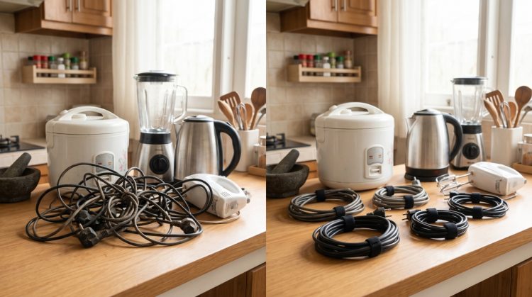 Kabel alat dapur jangan digulung asal, begini cara menyimpannya biar tak kusut