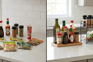 Bumbu masak berantakan di meja? 5 cara menatanya tanpa perlu lemari tambahan