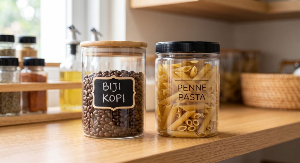 Toples kaca vs plastik untuk bahan kering, mana yang lebih praktis?