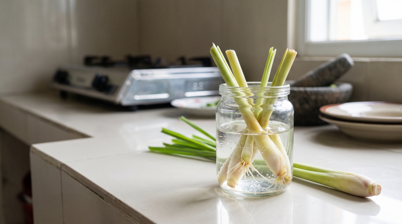 Serai dari dapur bisa tumbuh akar lagi, begini cara memulainya di wadah kecil