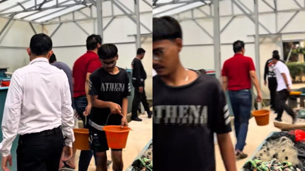Purbaya “mancing” ikan bukan isapan jempol, ini 5 potret santainya beri makan ternak nila dan mujair