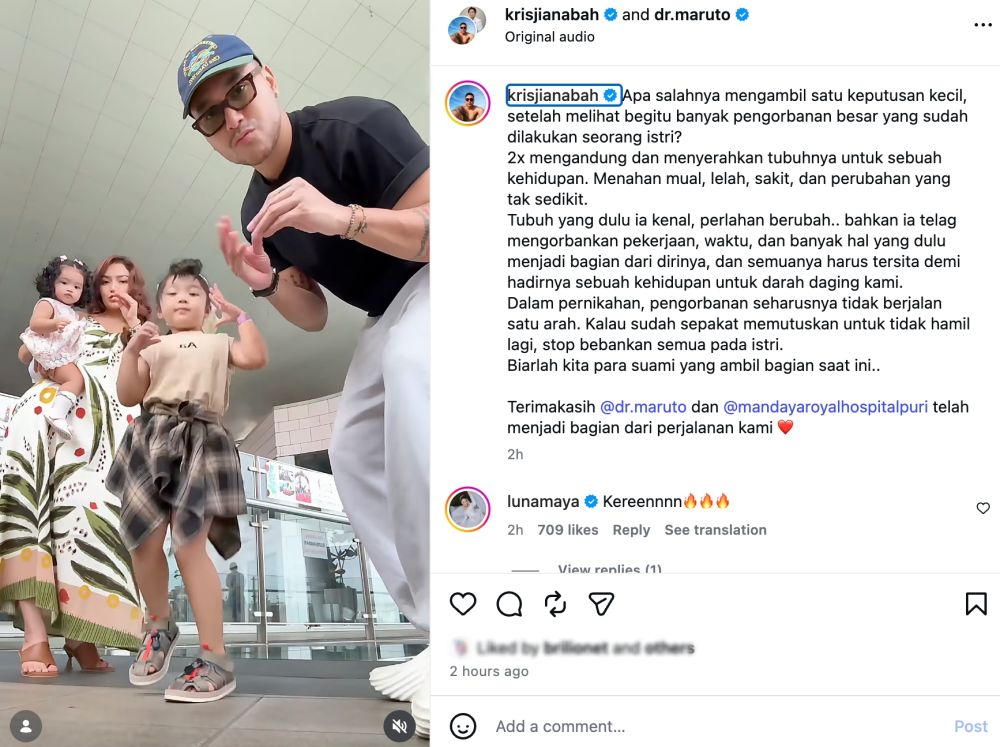 Krisjiana Baharudin putuskan vasektomi, tegaskan bukan soal kehilangan kejantanan tapi tanggung jawab