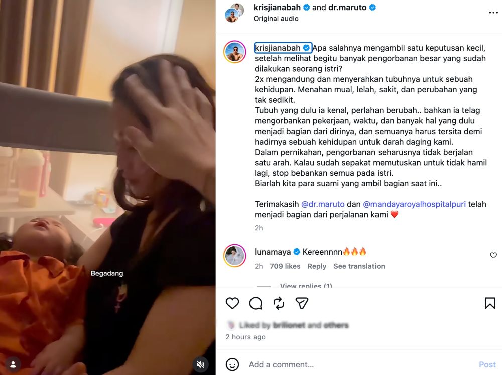 Krisjiana Baharudin putuskan vasektomi, tegaskan bukan soal kehilangan kejantanan tapi tanggung jawab