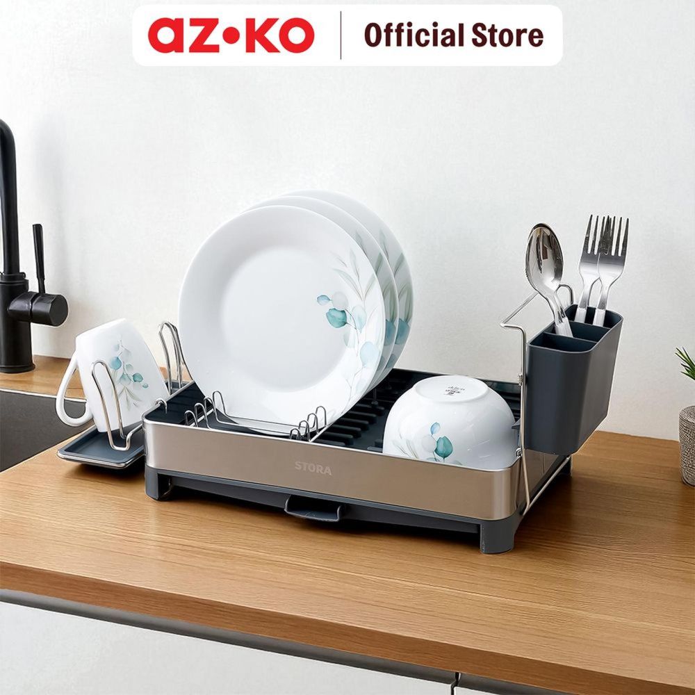 5 Rekomendasi rak piring stainless steel mini cocok untuk di meja dapur, nilai di bawah 400 ribu