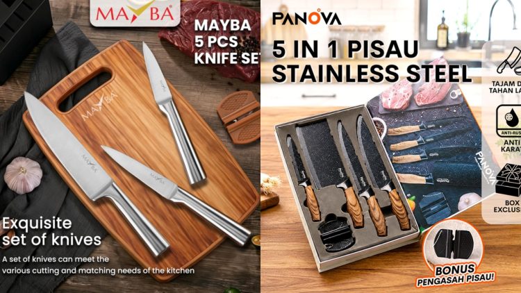 5 Rekomendasi pisau dapur satu set di bawah rp 200 ribu yang reviewnya bagus, cocok untuk hadiah