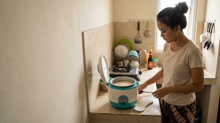 Rice cooker mini untuk 1 orang, kapasitas berapa yang tidak bikin masakan mudah meluap?