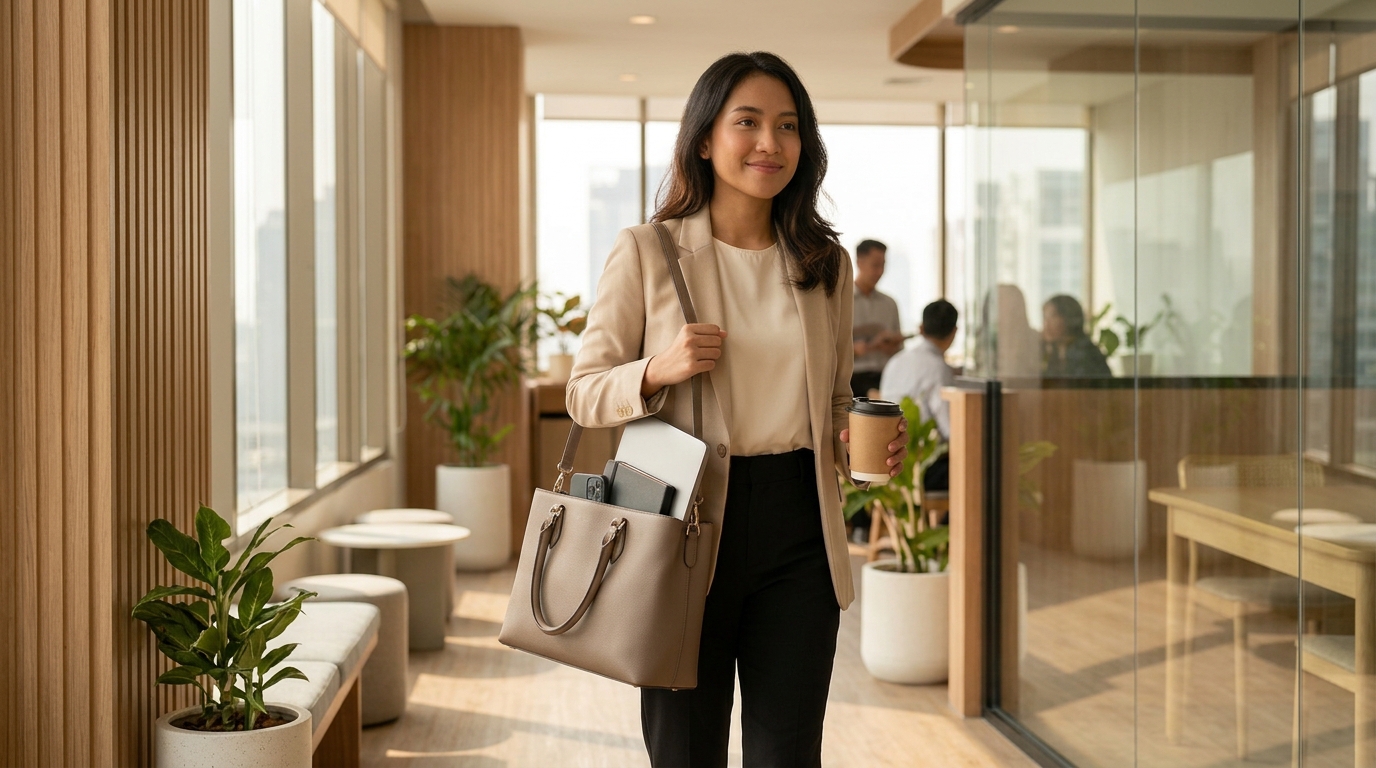 5 Rekomendasi tas kerja wanita yang muat laptop 14 Inch, modelnya tetap stylish