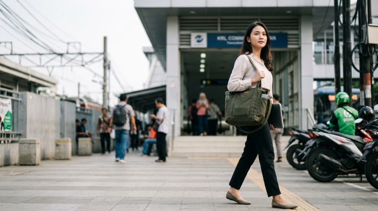5 Rekomendasi tas kerja wanita untuk naik KRL, bus, atau motor