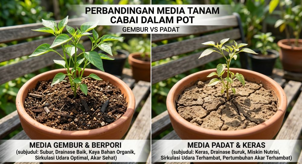 Cabai tumbuh kecil dan lambat? Jangan langsung tambah pupuk, cek 7 hal ini