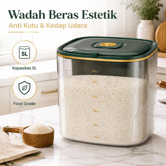 5 Rekomendasi dispenser beras mini yang kedap dan anti serangga, reviewnya bagus di bawah Rp 100 ribu