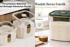 5 Rekomendasi dispenser beras mini yang kedap dan anti serangga, reviewnya bagus di bawah Rp 100 ribu