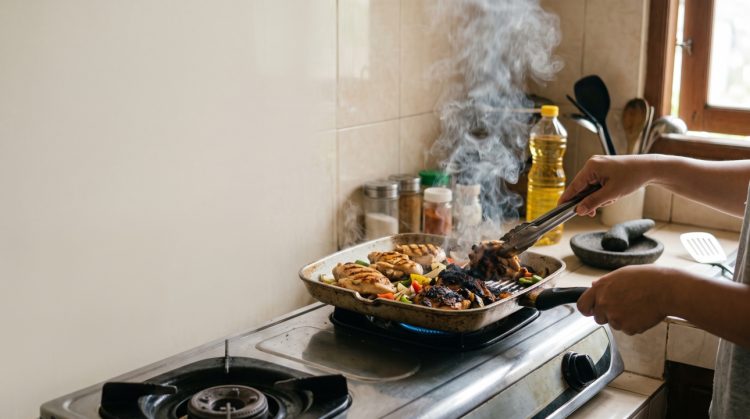 Grill pan bikin dapur berasap saat dipakai? cek 5 penyebab ini