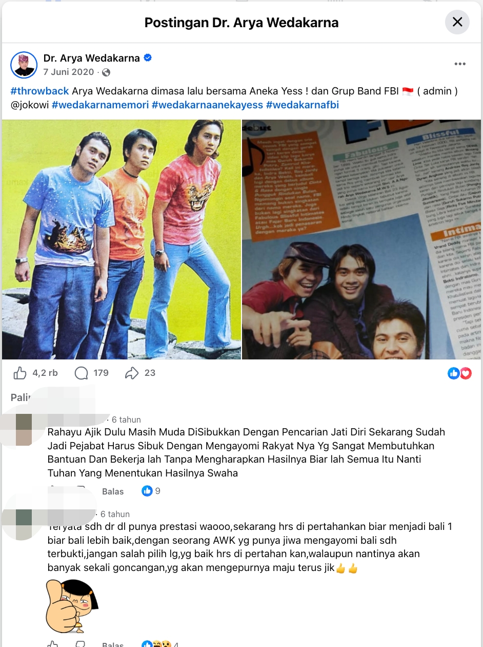 Siapa Arya Wedakarna? Mantan member boyband FBI bareng Indra Bekti yang kini jadi senator Bali