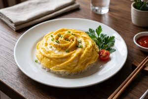 Trik bikin telur omelet ala 'bunga mawar' khas resto bintang lima, caranya gampang pemula pun bisa