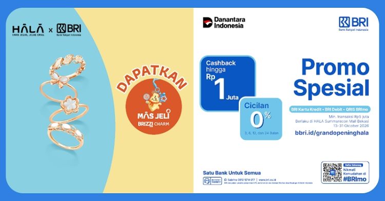 Beli perhiasan makin untung di HALA, ada cashback sampai Rp 1 juta & cicilan 0% pakai promo BRI