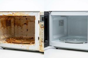 Banyak noda membandel di microwave? Bersihkan total cuma pakai trik sederhana ini tanpa ribet