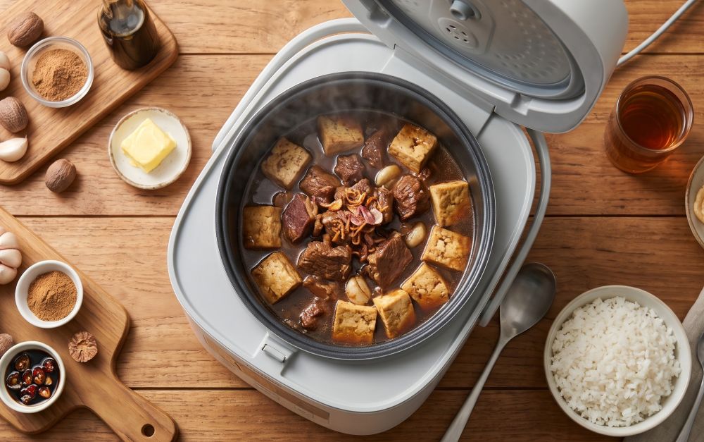 5 Resep olahan daging berkuah lezat yang masaknya cuma pakai rice cooker, tinggal cemplung selesai