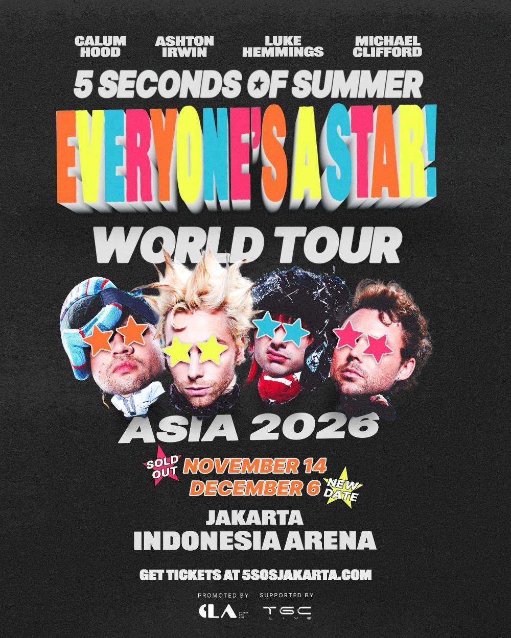 Sekali nggak cukup, 5 Seconds of Summer bakal tampil dua kali di Jakarta! Catat tanggalnya