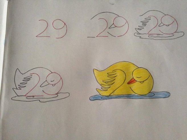 9 Gambar  hewan  ini dibentuk dari angka lucu  lho 
