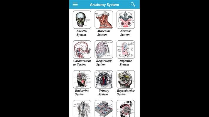 Begini tampilan aplikasi Gray's Anatomy di Windows Phone