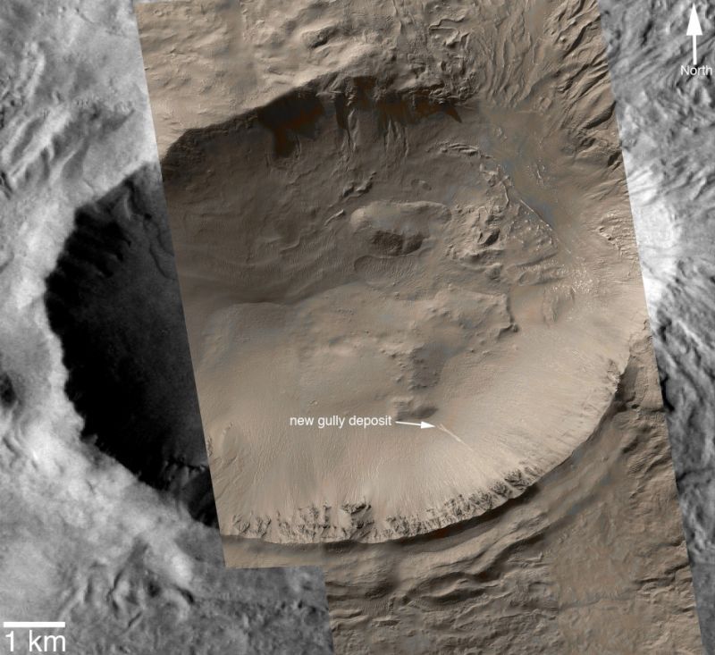 Ini bukti adanya aliran air di permukaan planet Mars