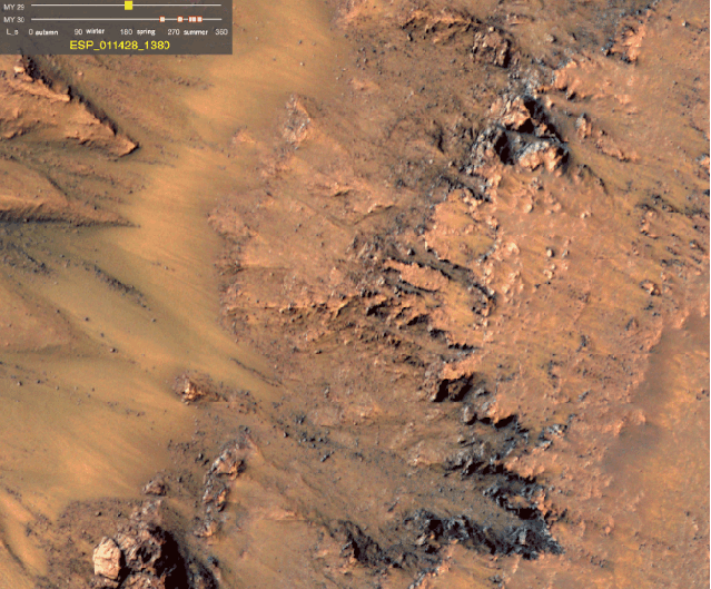 Ini bukti adanya aliran air di permukaan planet Mars
