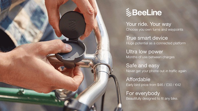 Beeline, perangkat navigasi untuk pengendara sepeda