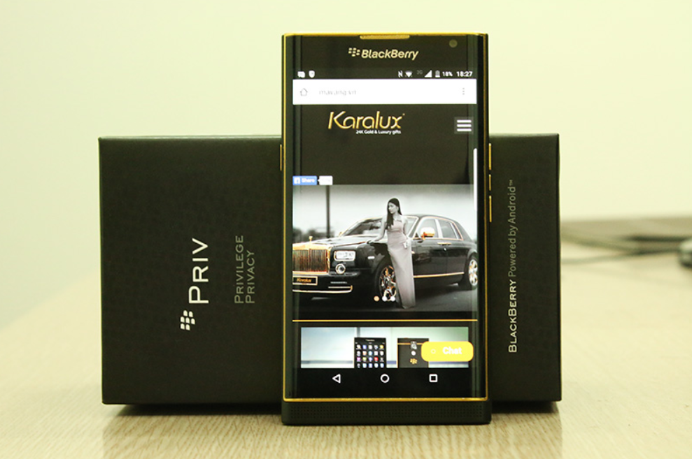 BlackBerry Priv berlapis emas 24K dijual lebih murah di Vietnam